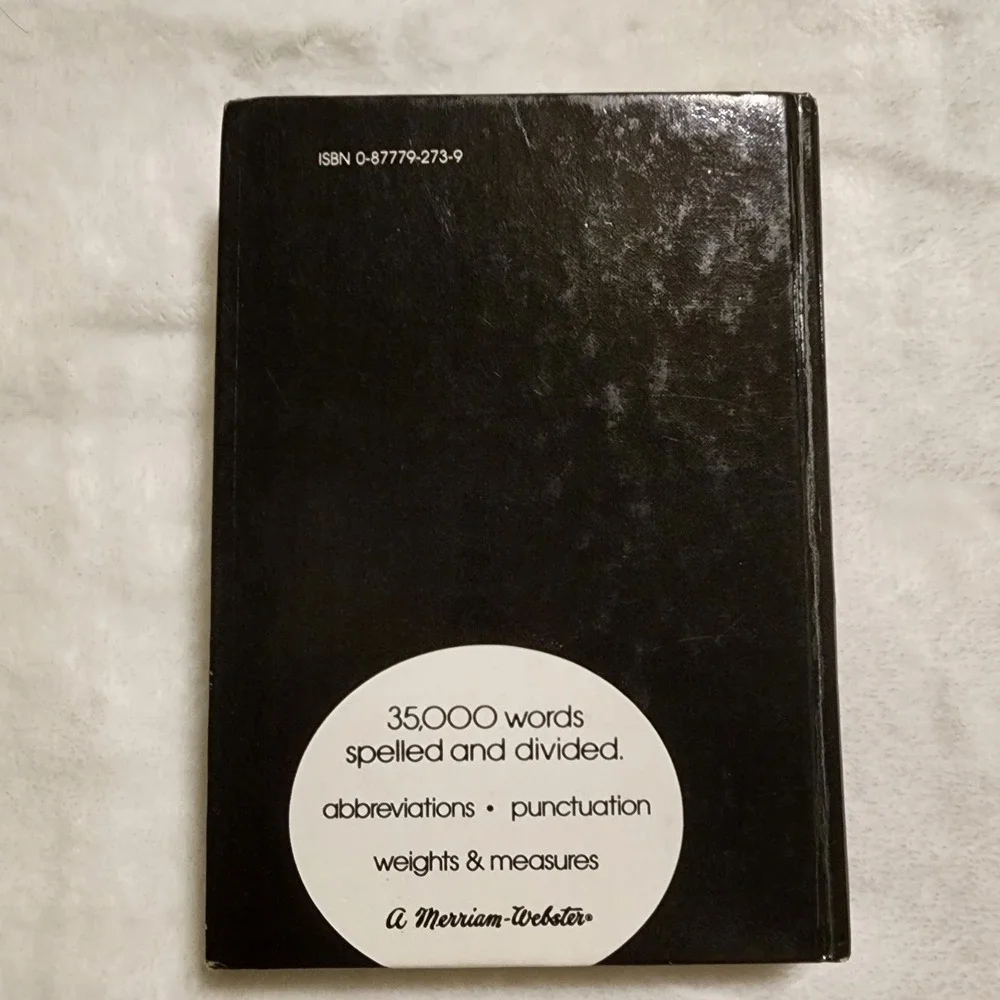 Vintage Websters Instant Word Guide 1980 Reference Book‎ Hardcover